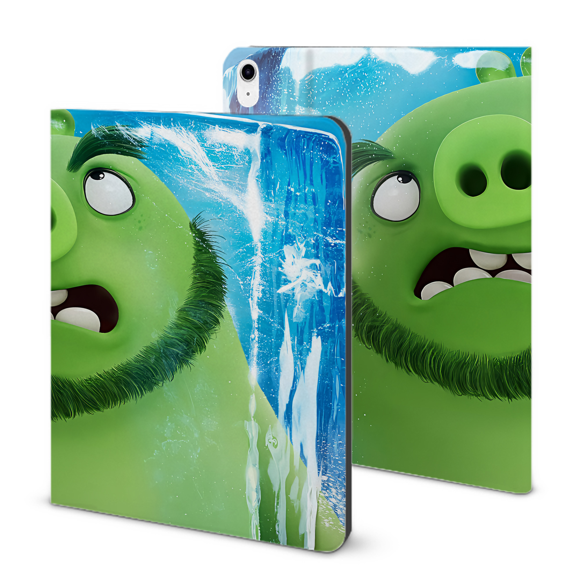 （画像用） Angry Birds アングリーバード IPad ケース ブック型 PUレザー TPU 耐衝撃 軽量 薄型 ペン収納なし 全面保護 IPad 各モデル対応